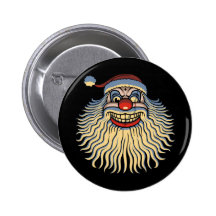 Scary Santa Clown Pins