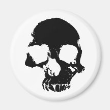 Scary skull cool gothic magnet