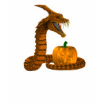 Scary Snake Protecting A Pumpkin t-shirts