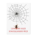 Scary spider web postcards
