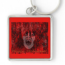 Scary Vampire Lady in Blood Keychain
