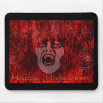Scary Vampire Lady in Blood Mousepad