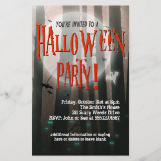 Scary Halloween Party Invitations