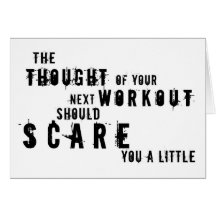 Scary Workout greeting card
