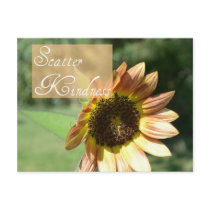 Scatter Kindness Sunflower Post Card