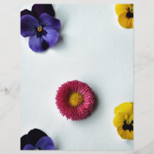 Scattered Flowers on white background Custom Flyer