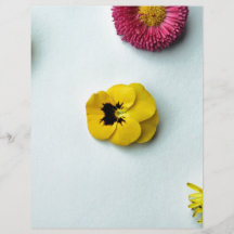 Scattered Flowers on white background Personalized Flyer