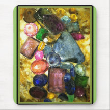 SCATTERED JEWELS GEMTONE PRINT MOUSE MATS