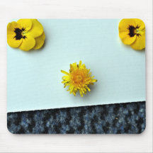 Scattered Yellow Flowers Mousepads