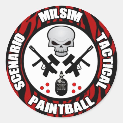 Scenario Milsim Paintball Decal Round Sticker Zazzle