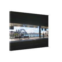 Scene From a Train Station Stretched Canvas Prints