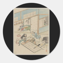 Scene from the "47 Ronin" Story circa 1800s Japan Stickers