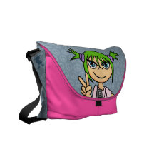 Scene Girl Peace Messenger Bag