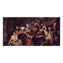 Scene In A Tavern " By Hogarth William Photo Card Template