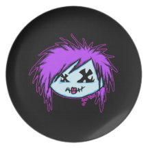 Scene Zombie (on dark background) Dinner Plates