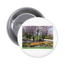 scenery,flowery springtime scenery buttons