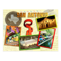 Scenes from San Antonio, Texas Post Card