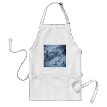 Scenes on the Union Pacific Railroad Cyan Aprons