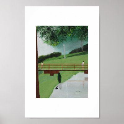 Scenic boardwalk in the park. posters by Cherylsart