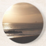 Scenic Series---Golden Ocean Sunset Beverage Coasters