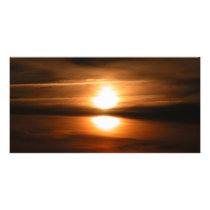 Scenic sunset customised photo card