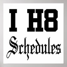 schedules posters