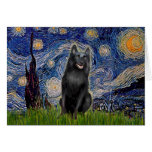 Schipperke 5 - Starry Night Greeting Card