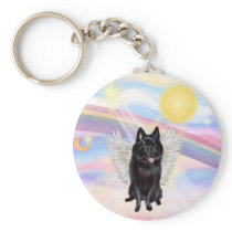 Schipperke Angel Keychains