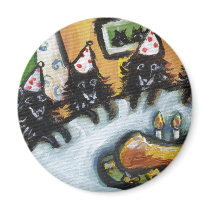 Schipperke summer birthday party magnets