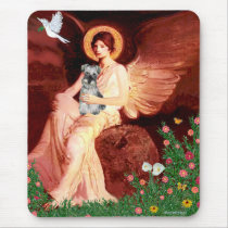 Schnauzer 1N - Seated Angel Mouse Mats