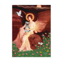 Schnauzer 1N - Seated Angel Post Cards