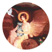 Schnauzer 1N - Seated Angel Sticker