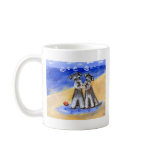Schnauzer beach love mug