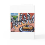 Schnauzer birthday party greeting card