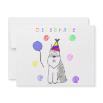 Schnauzer Celebrate Invites