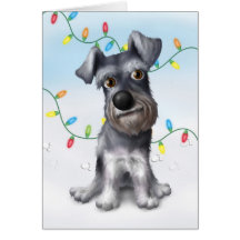 Schnauzer Christmas Greeting Cards