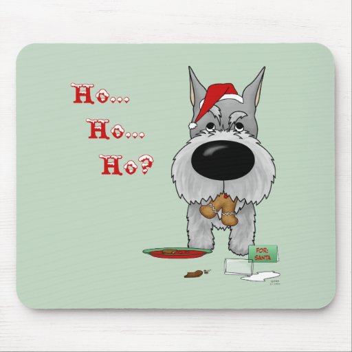 Schnauzer Christmas Mousepads