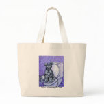 Schnauzer in the Bathroom Canvas Bags