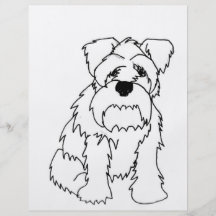 Schnauzer line Art Flyer