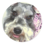 Schnauzer LOVE Round Stickers