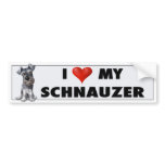Schnauzer Love Sticker bumper stickers
