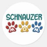 SCHNAUZER Mum Paw Print 1 Stickers