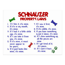 SCHNAUZER Property Laws 2 Post Cards