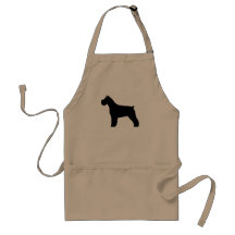 Schnauzer Silhouette Aprons