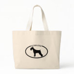 Schnauzer Silhouette Black Bag