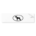 Schnauzer Silhouette Black Bumper Sticker bumper stickers