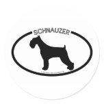 Schnauzer Silhouette Black Sticker