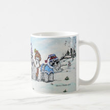 Schnauzers in Winter Mugs