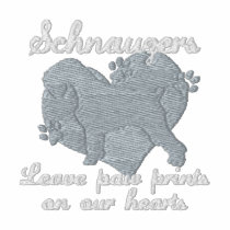 Schnauzers Leave Paw Prints Pink Polo Shirt