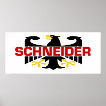 Schneider Surname Print